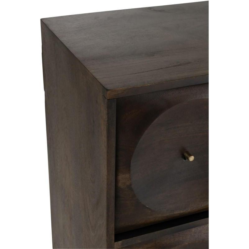 COMMODE CIRCLE DESIGN BOIS MAR (99x40x88cm) 