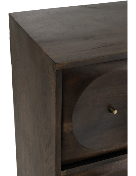 COMMODE CIRCLE DESIGN BOIS MAR (99x40x88cm) 