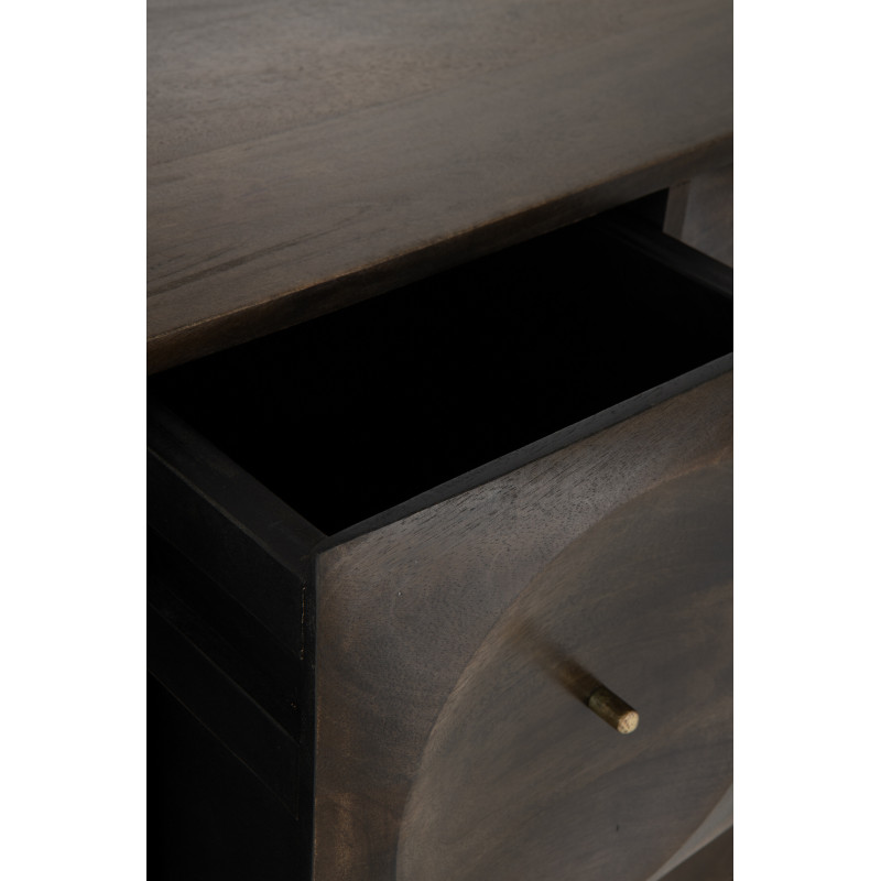 COMMODE CIRCLE DESIGN BOIS MAR (99x40x88cm) 