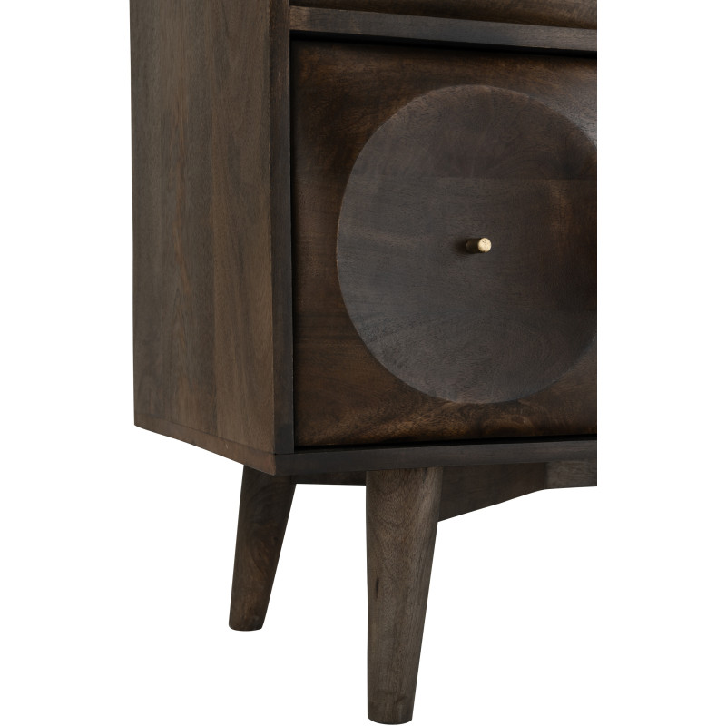 COMMODE CIRCLE DESIGN BOIS MAR (99x40x88cm) 
