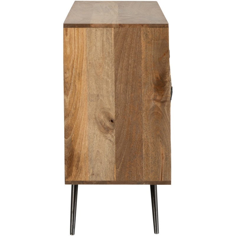 MEUB MOTIF FIL TISS BS NAT/NOI (92x41x82cm) 