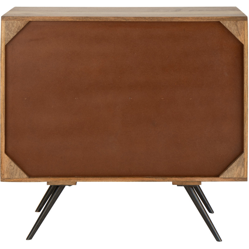 MEUB MOTIF FIL TISS BS NAT/NOI (92x41x82cm) 