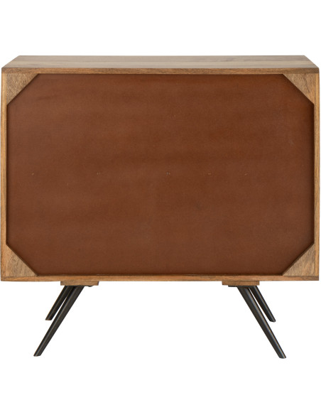 MEUB MOTIF FIL TISS BS NAT/NOI (92x41x82cm) 