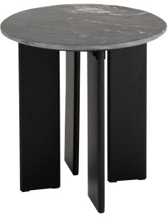 TABL APP MATHILDE MARB NOI (50x50x50cm) 