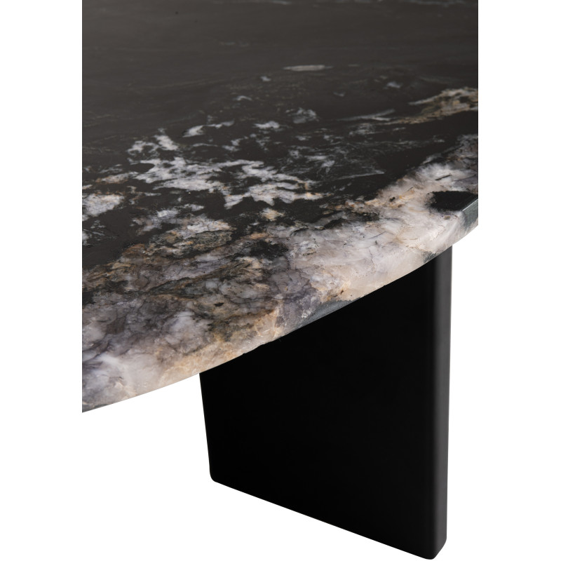 TABLE BASSE MATHILDE MARB NOI (90x90x30cm) 