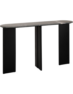 CONSOLE MATHILDE MARBRE NOIR (140x35x81cm) 