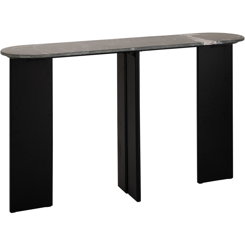 CONSOLE MATHILDE MARBRE NOIR (140x35x81cm) 