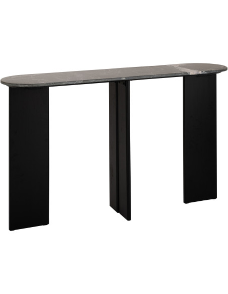 CONSOLE MATHILDE MARBRE NOIR (140x35x81cm) 