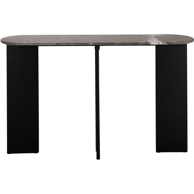 CONSOLE MATHILDE MARBRE NOIR (140x35x81cm) 