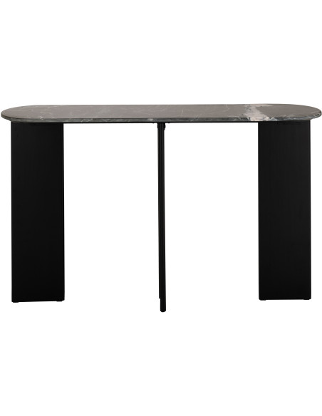 CONSOLE MATHILDE MARBRE NOIR (140x35x81cm) 