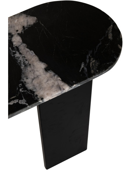 CONSOLE MATHILDE MARBRE NOIR (140x35x81cm) 
