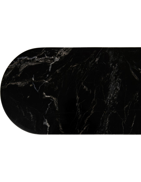CONSOLE MATHILDE MARBRE NOIR (140x35x81cm) 