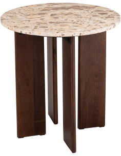 TABL APP MATHILDE MARB NAT/BEI (50x50x50cm) 