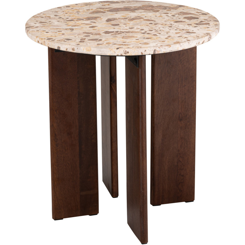 TABL APP MATHILDE MARB NAT/BEI (50x50x50cm) 