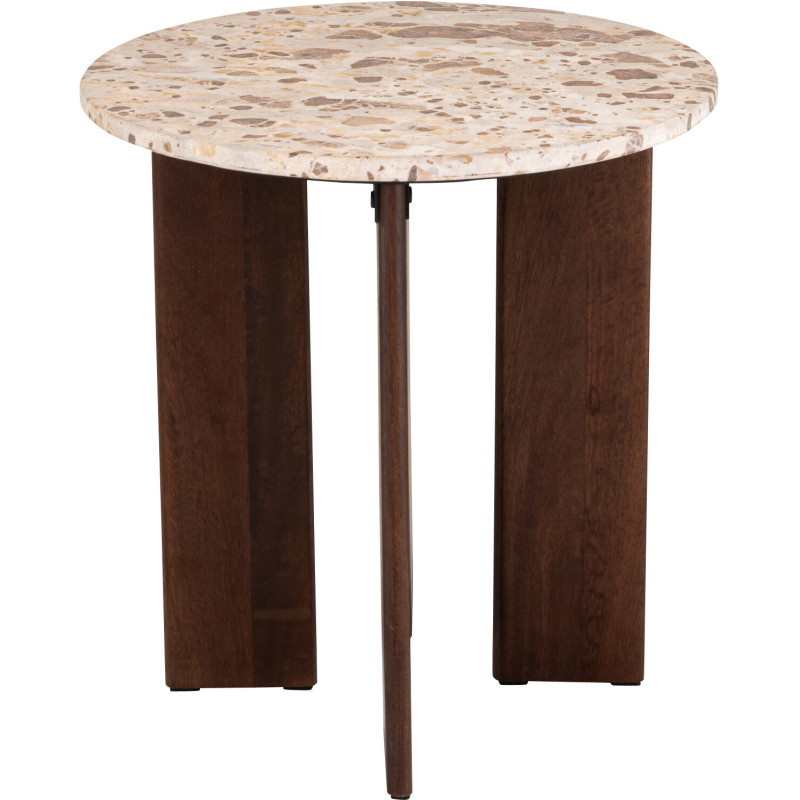 TABL APP MATHILDE MARB NAT/BEI (50x50x50cm) 