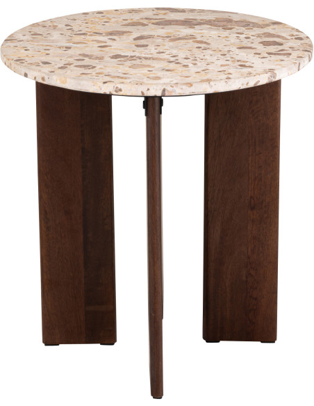 TABL APP MATHILDE MARB NAT/BEI (50x50x50cm) 