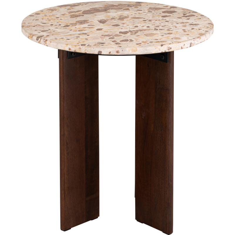 TABL APP MATHILDE MARB NAT/BEI (50x50x50cm) 