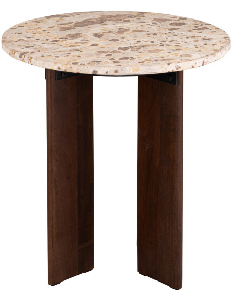 TABL APP MATHILDE MARB NAT/BEI (50x50x50cm) 