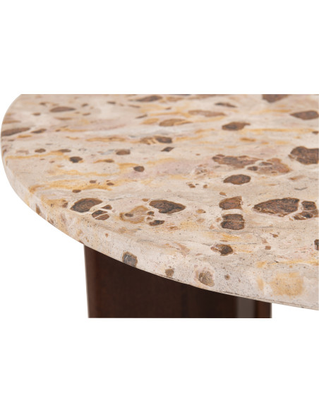 TABL APP MATHILDE MARB NAT/BEI (50x50x50cm) 