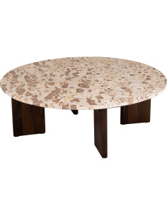 TABL BAS MATHILDE MARB NAT/BEI (90x90x30cm) 