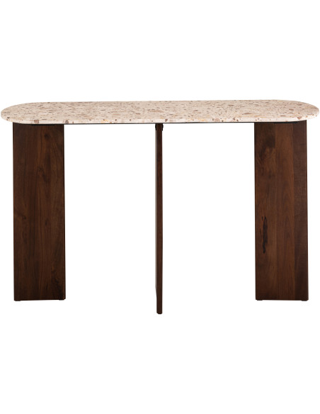 CONSOLE MATHILDE MARB NAT/BEI (140x35x81cm) 