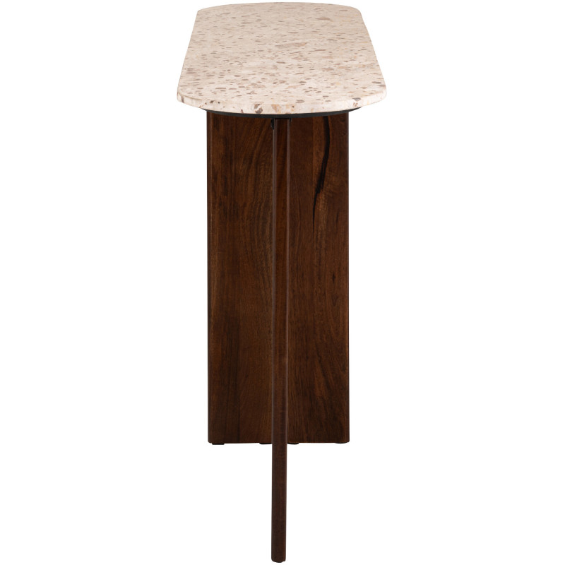 CONSOLE MATHILDE MARB NAT/BEI (140x35x81cm) 