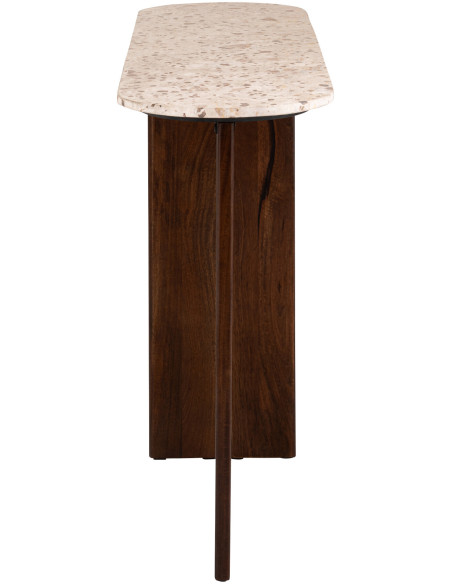 CONSOLE MATHILDE MARB NAT/BEI (140x35x81cm) 