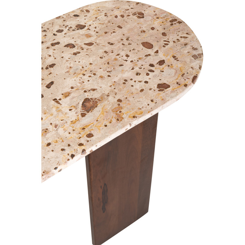 CONSOLE MATHILDE MARB NAT/BEI (140x35x81cm) 
