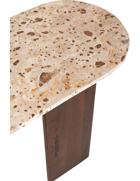CONSOLE MATHILDE MARB NAT/BEI (140x35x81cm) 