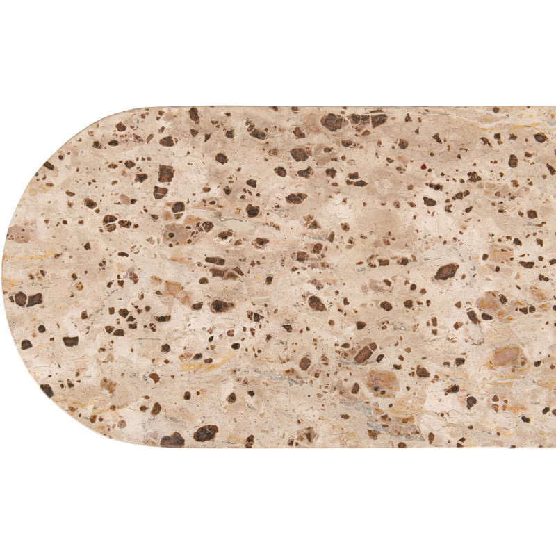 CONSOLE MATHILDE MARB NAT/BEI (140x35x81cm) 