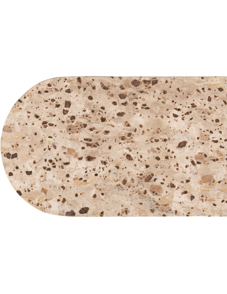 CONSOLE MATHILDE MARB NAT/BEI (140x35x81cm) 