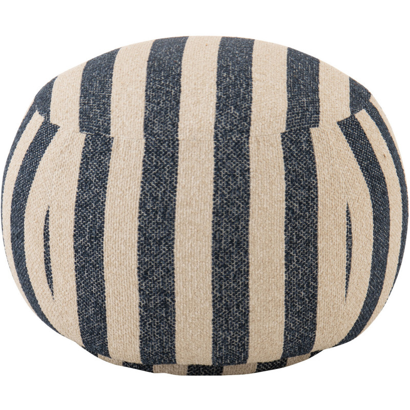 POUF LIGNÉ CONTREPLAQUÉ BL/BLA (61,5x61,5x45,5cm) 