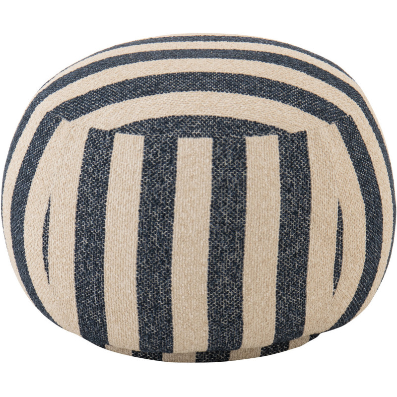 POUF LIGNÉ CONTREPLAQUÉ BL/BLA (61,5x61,5x45,5cm) 
