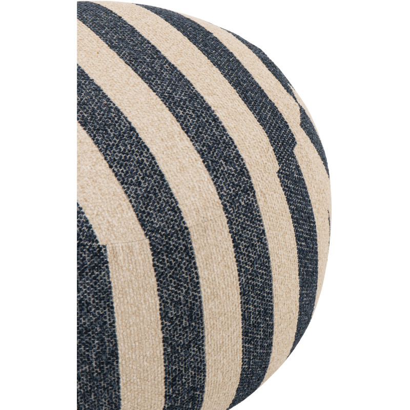 POUF LIGNÉ CONTREPLAQUÉ BL/BLA (61,5x61,5x45,5cm) 
