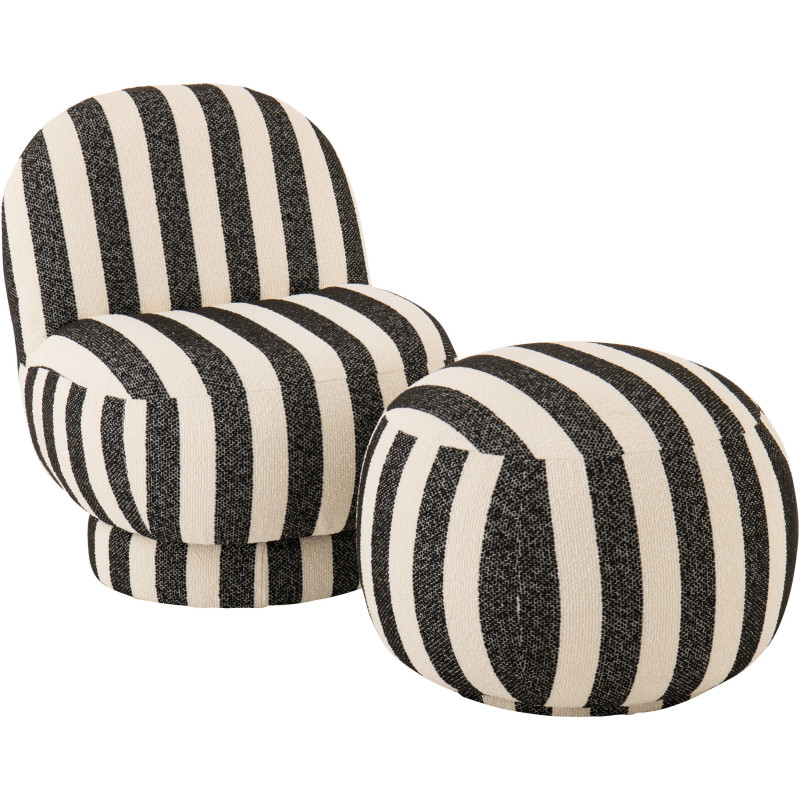 Fauteuil design bord de mer Tissu...
