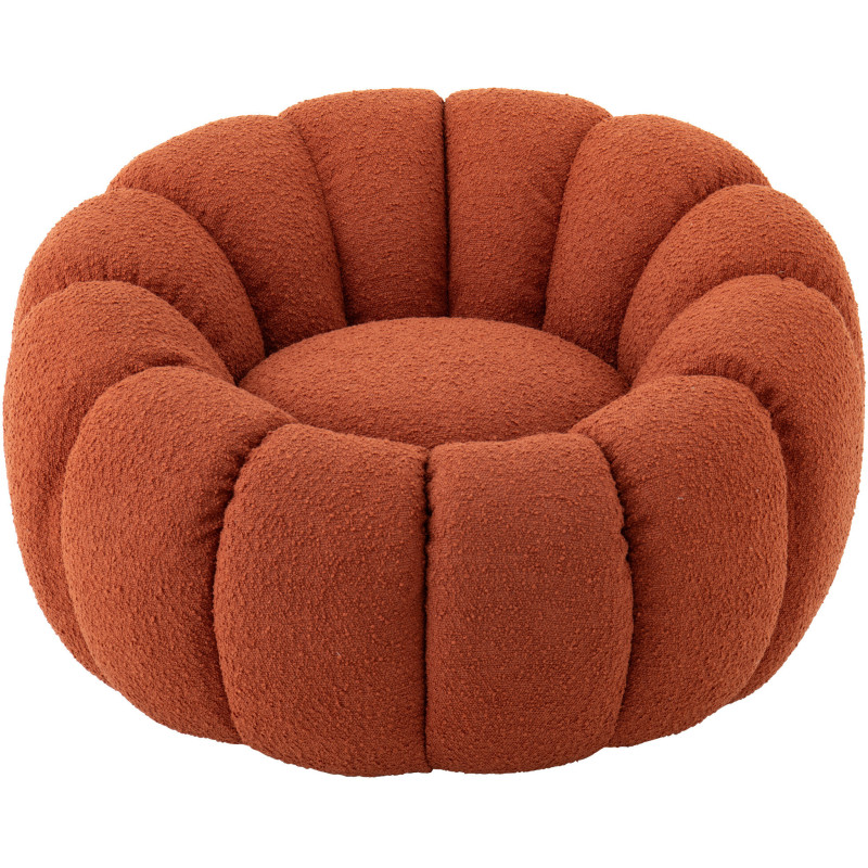 FAUTEUIL FLEUR MOUSSE ROUILLE (99,5x101x68cm) 