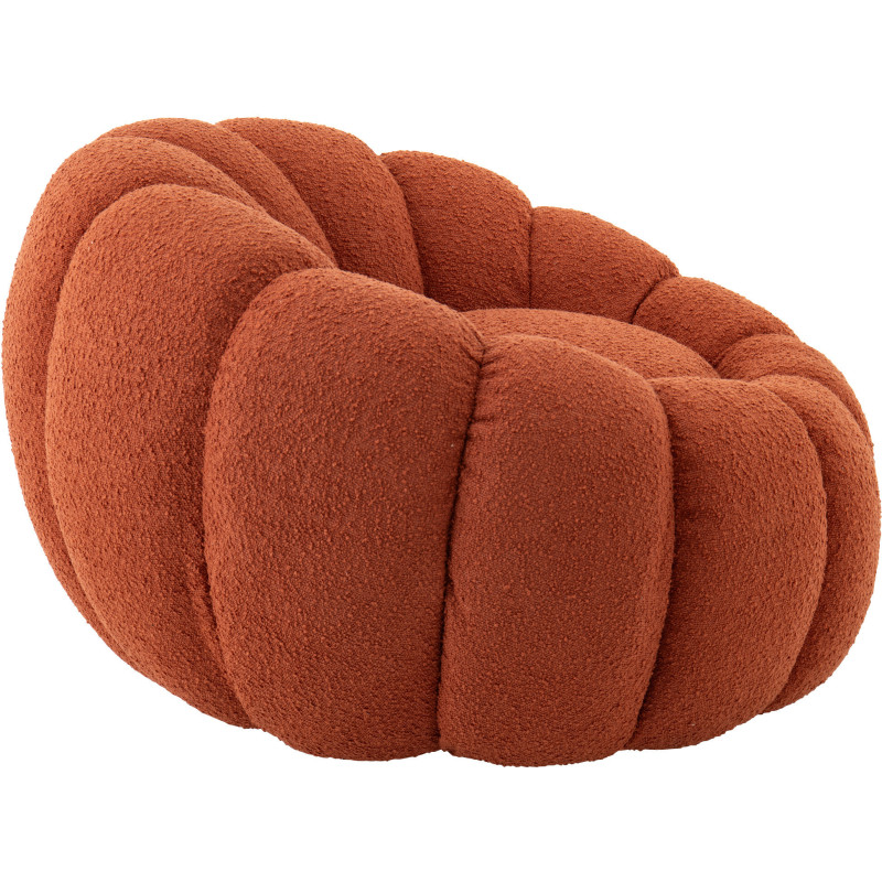FAUTEUIL FLEUR MOUSSE ROUILLE (99,5x101x68cm) 