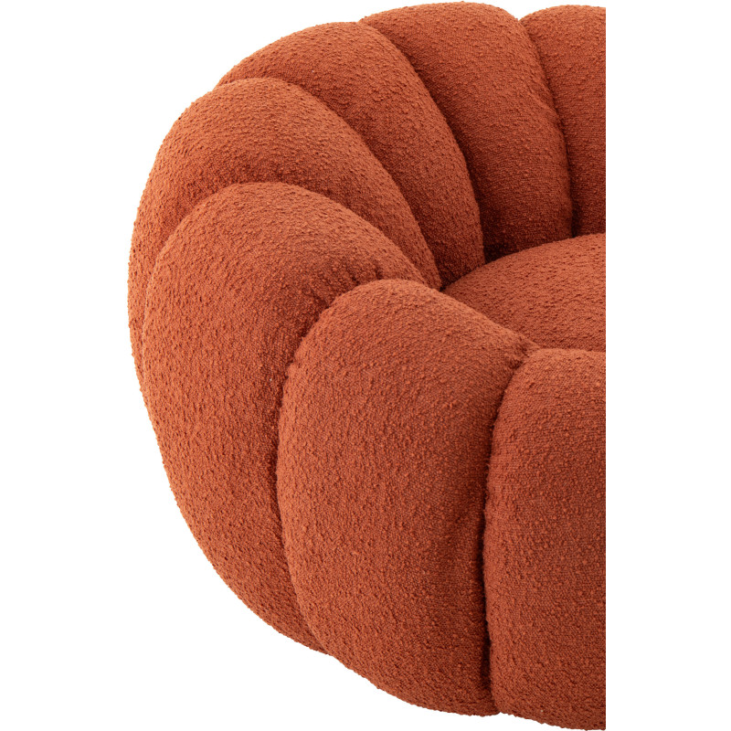 FAUTEUIL FLEUR MOUSSE ROUILLE (99,5x101x68cm) 