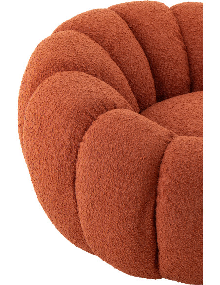 FAUTEUIL FLEUR MOUSSE ROUILLE (99,5x101x68cm) 