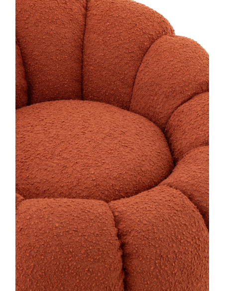 FAUTEUIL FLEUR MOUSSE ROUILLE (99,5x101x68cm) 
