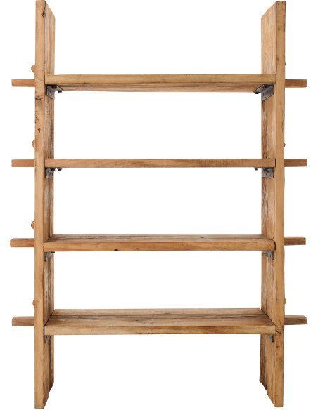 Étagère rustique chic 4 niveaux Bois de manguier Naturel Hugo J-Line - 2