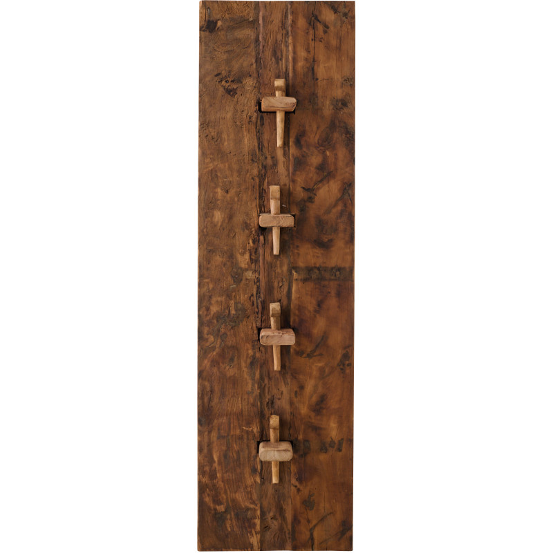 Étagère rustique chic 4 niveaux Bois de manguier Naturel Hugo J-Line - 3