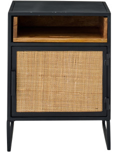 TABL APP PANNEAU ROSEAU NOI/NA (44x37x59cm) 