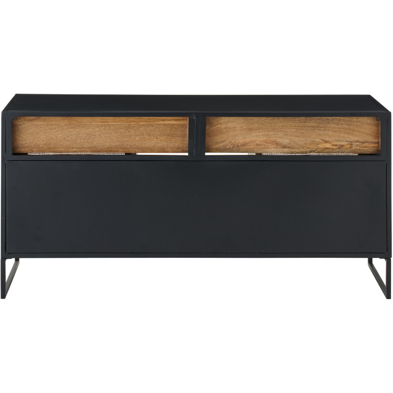 MEUB TV PANNEAU ROSEAU NOI/NAT (122x37x59cm) 