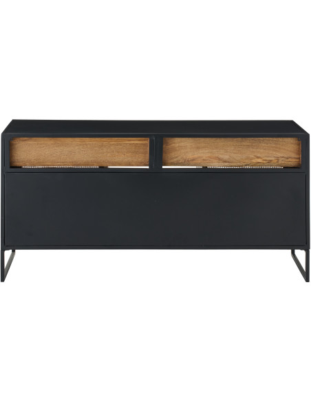 MEUB TV PANNEAU ROSEAU NOI/NAT (122x37x59cm) 