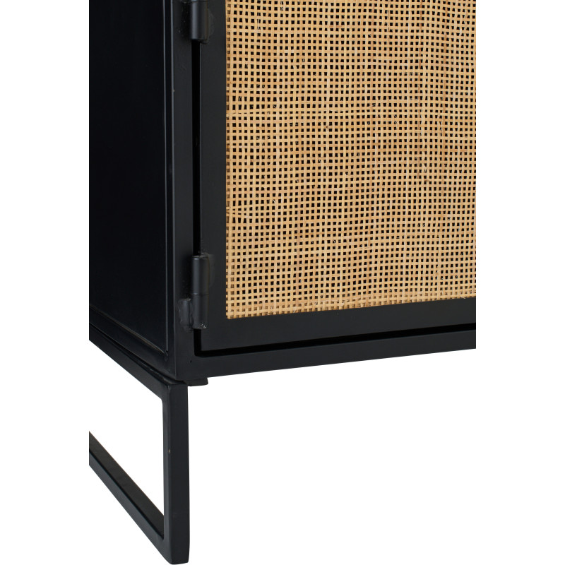 MEUB TV PANNEAU ROSEAU NOI/NAT (122x37x59cm) 