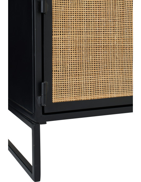 MEUB TV PANNEAU ROSEAU NOI/NAT (122x37x59cm) 