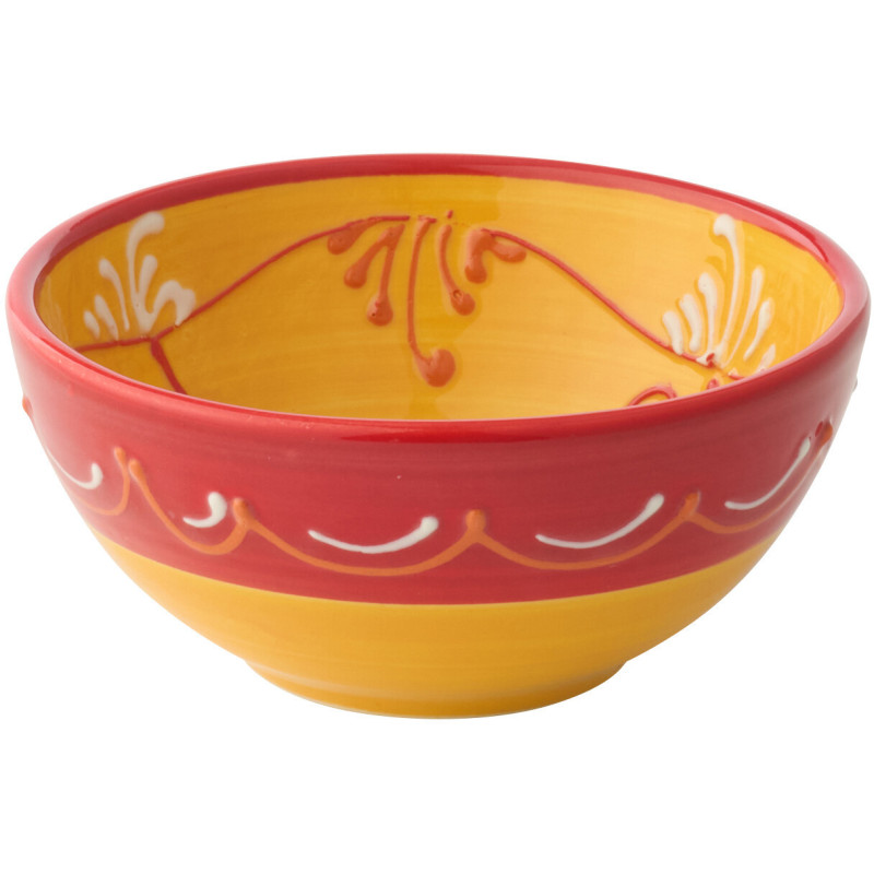 BOL CÉRAMIQUE ORANGE/ROUGE S (14x14x6,5cm) 