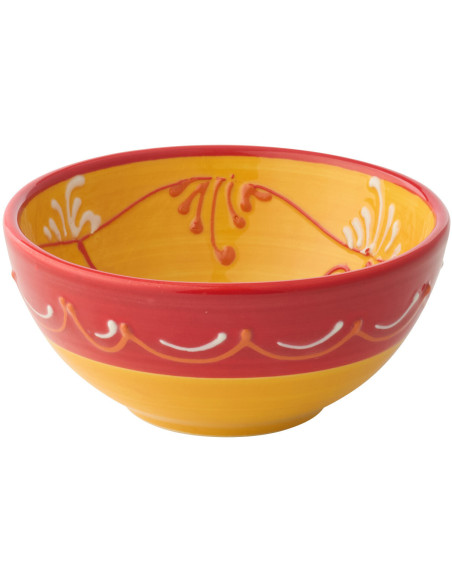 BOL CÉRAMIQUE ORANGE/ROUGE S (14x14x6,5cm) 