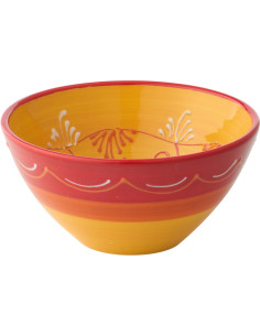 BOL CÉRAMIQUE ORANGE/ROUGE M (22x22x10cm) 